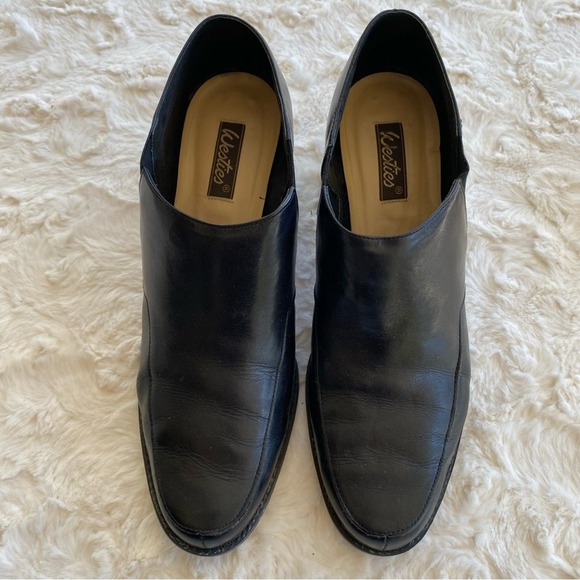 Vintage Westies Women's Leather Short Ankle Booties Size 11 Block Heel Y2K Shoes - Picture 3 of 13